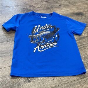 Under Armour Blue Tee with Fish Design